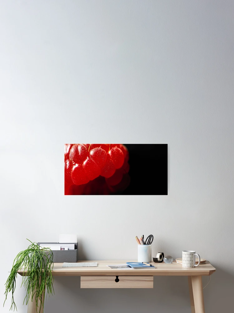Thumbnail 2 of 3, Poster, Macro Raspberry designed and sold by numberchic.