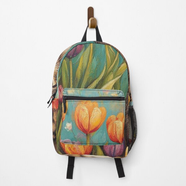 Item preview, Tabby Cat in Tulip Garden - Nature’s Beauty designed and sold by Ninastudio789.