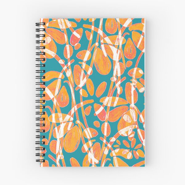 Item preview, Orange watercolor flowers on blue background designed and sold by Alex  Blud.