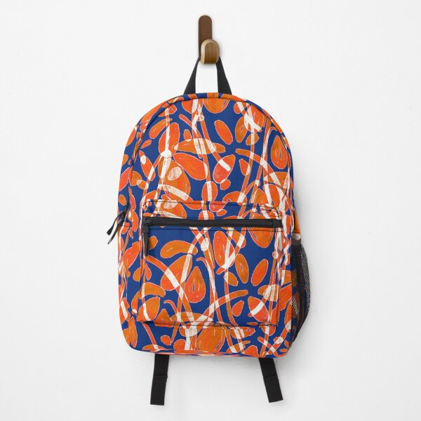 Item preview, Orange watercolor flowers on dark blue background designed and sold by Alex  Blud.