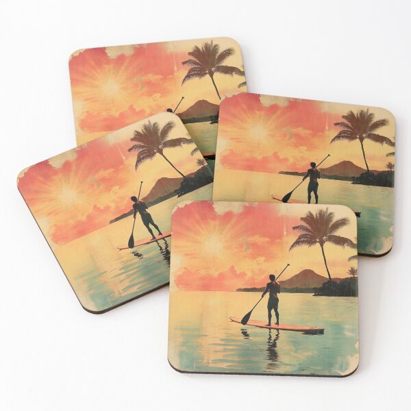 Item preview, Paddleboarder Retro Hawaii Sunshine  designed and sold by GrinGalore.