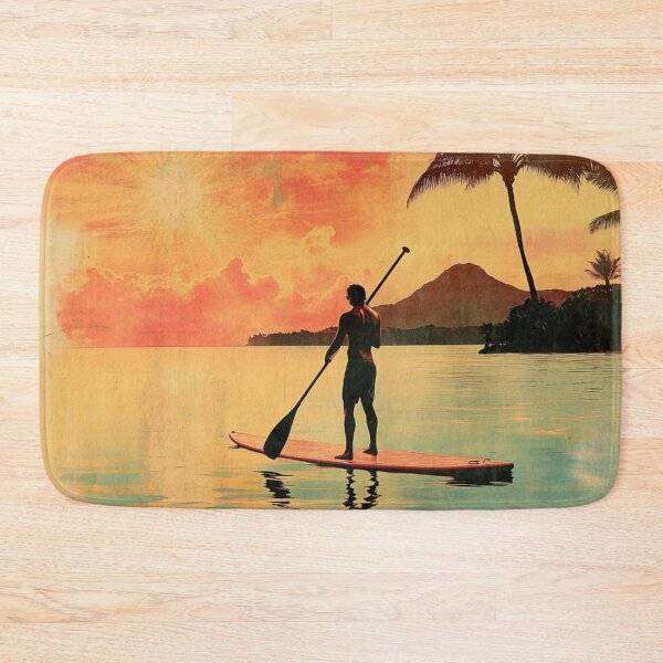 Item preview, Paddleboarder Retro Hawaii Sunshine  designed and sold by GrinGalore.