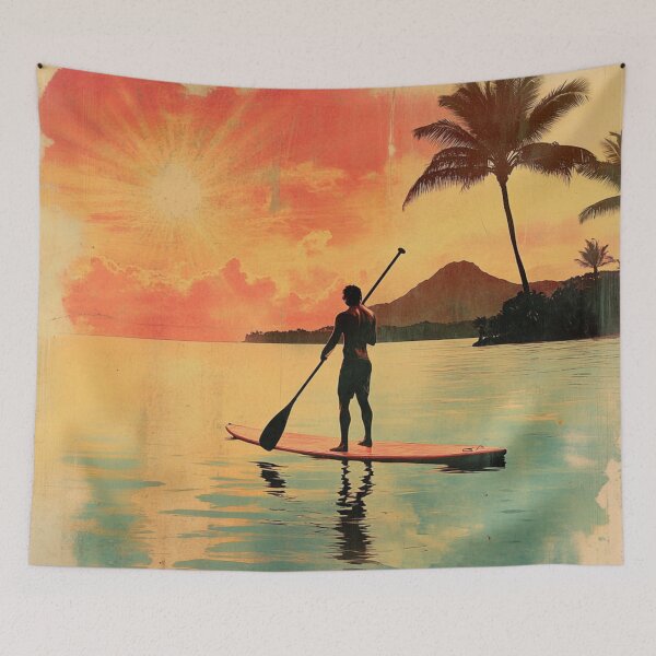 Item preview, Paddleboarder Retro Hawaii Sunshine  designed and sold by GrinGalore.