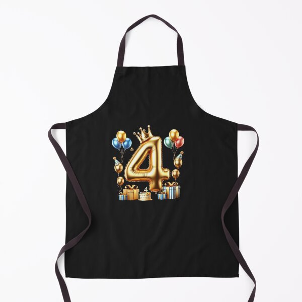 Item preview, Golden Balloon Number 4 with Crown and Birthday Party Decorations designed and sold by momo9981.