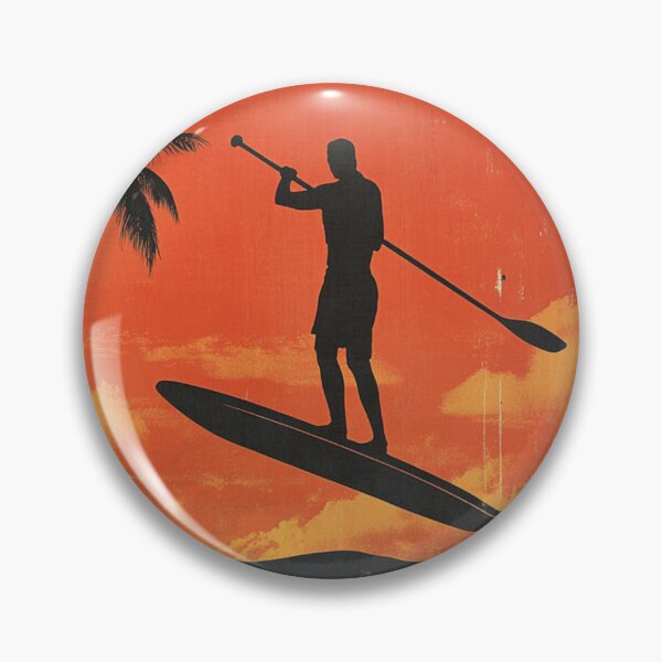Item preview, Paddleboarder Retro Style Hawaii designed and sold by GrinGalore.