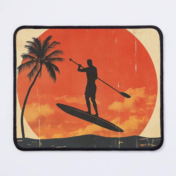 Item preview, Paddleboarder Retro Style Hawaii  designed and sold by GrinGalore.