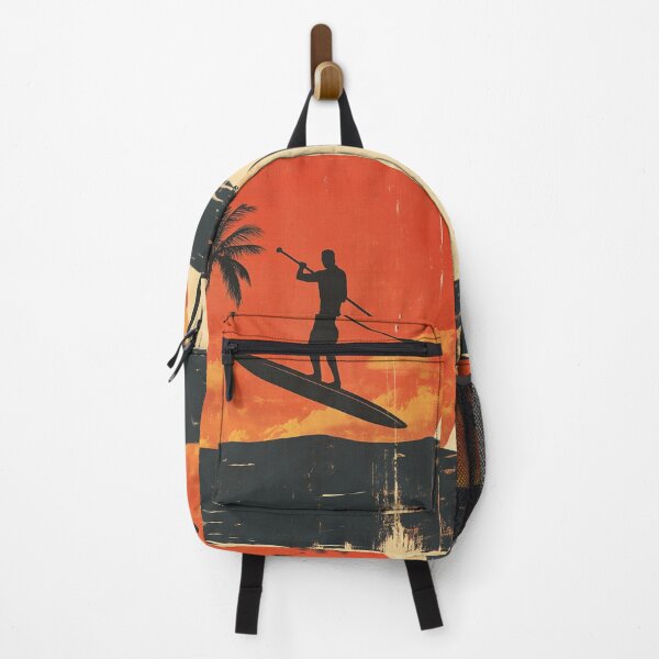 Item preview, Paddleboarder Retro Style Hawaii  designed and sold by GrinGalore.