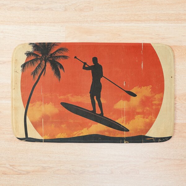 Item preview, Paddleboarder Retro Style Hawaii  designed and sold by GrinGalore.