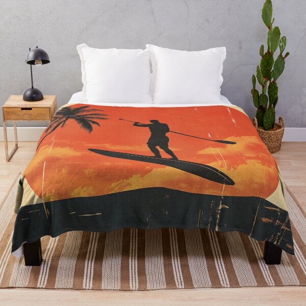 Item preview, Paddleboarder Retro Style Hawaii  designed and sold by GrinGalore.