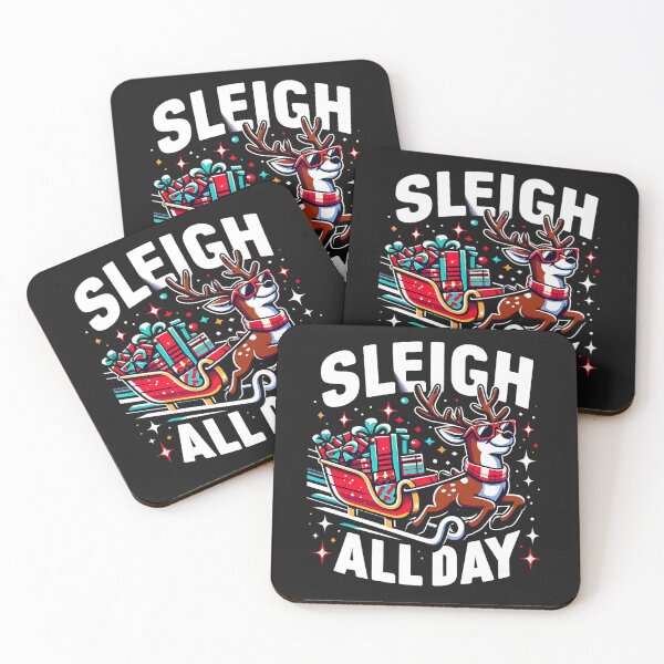 Item preview,  “SLEIGH ALL DAY” Funny Christmas Reindeer designed and sold by CrasyART.