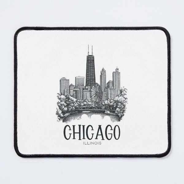 Item preview, Chicago Illinois Skyline - Lineart designed and sold by GoodOldVintage.