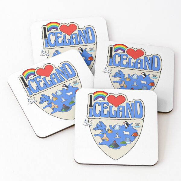 Item preview, I Love Iceland - Iceland Stamp - Funny gifts for Iceland enthusiasts designed and sold by iX-Physio.