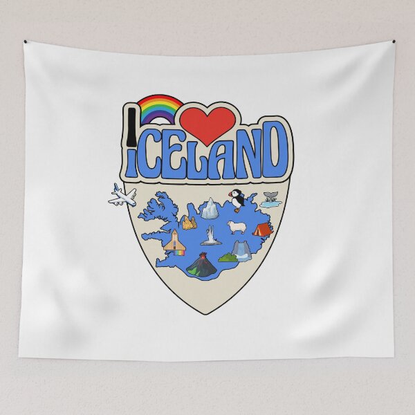 Item preview, I Love Iceland - Iceland Stamp - Funny gifts for Iceland enthusiasts designed and sold by iX-Physio.