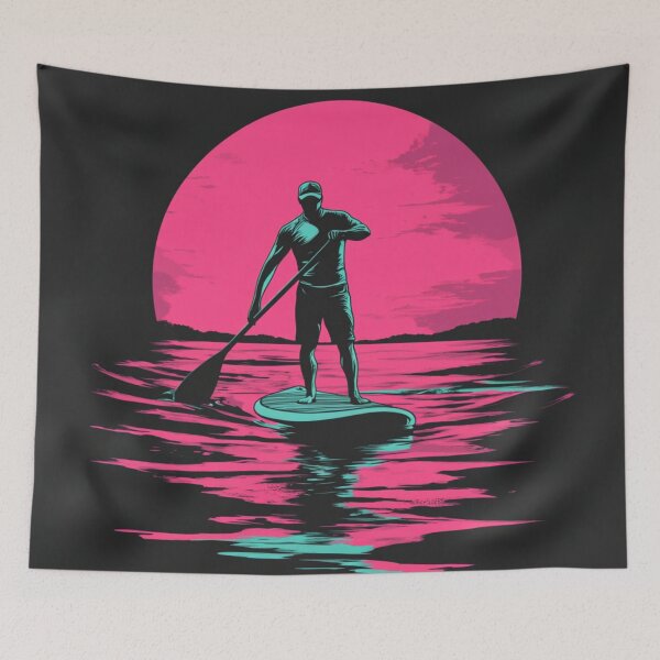 Item preview, Paddleboarder At Moon Light designed and sold by GrinGalore.