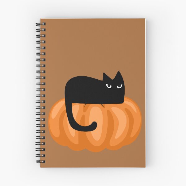 Item preview, Black Cat Sitting on Pumpkin – Cute Halloween Vibes designed and sold by Stefiivn.