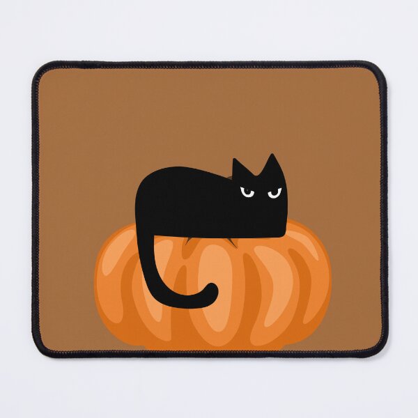 Item preview, Black Cat Sitting on Pumpkin – Cute Halloween Vibes designed and sold by Stefiivn.