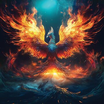 Artwork thumbnail, Phoenix Rebirth - A Fiery Tale of Renewal by MDKey-DESIGN