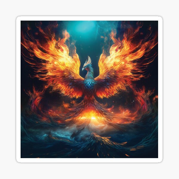 Aperçu de l'œuvre Phoenix Rebirth – Une histoire enflammée de renouveau créée et vendue par MDKey-DESIGN.