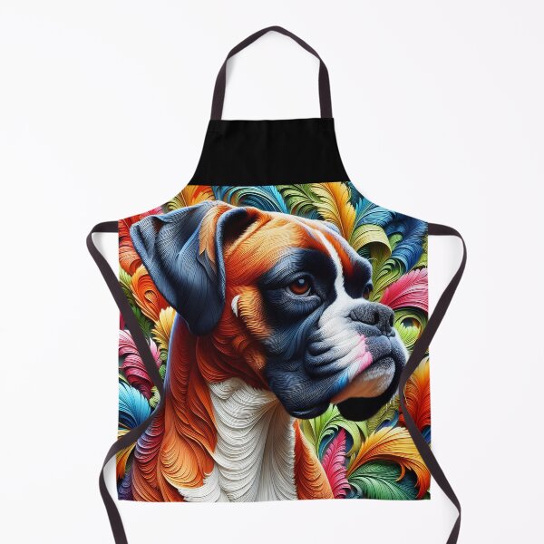 Item preview, 3D leafy boxer portrait designed and sold by EmeraldeaArt.