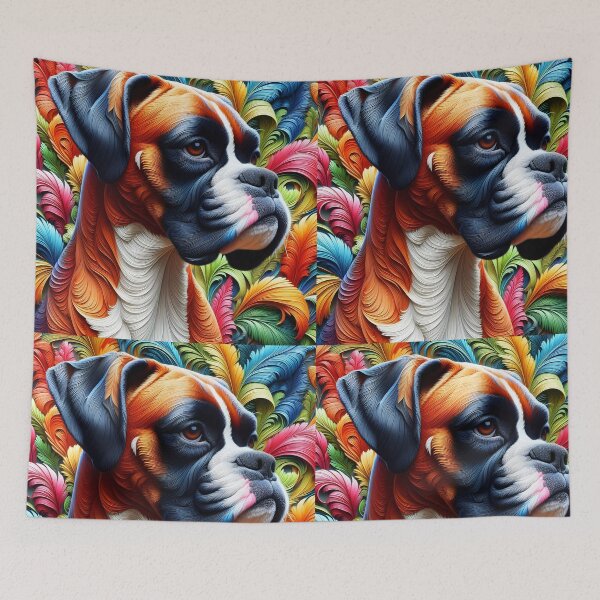 Item preview, 3D leafy boxer portrait designed and sold by EmeraldeaArt.