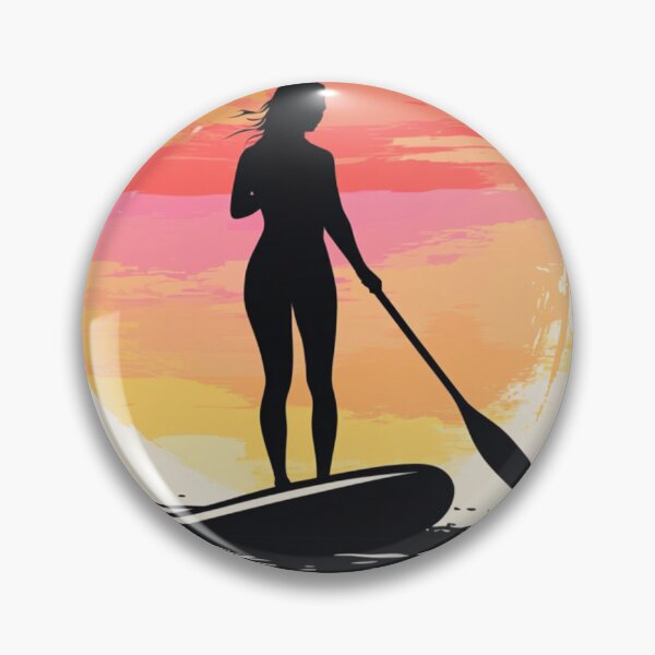 Item preview, Woman Paddleboarding Vector Silhouette designed and sold by GrinGalore.