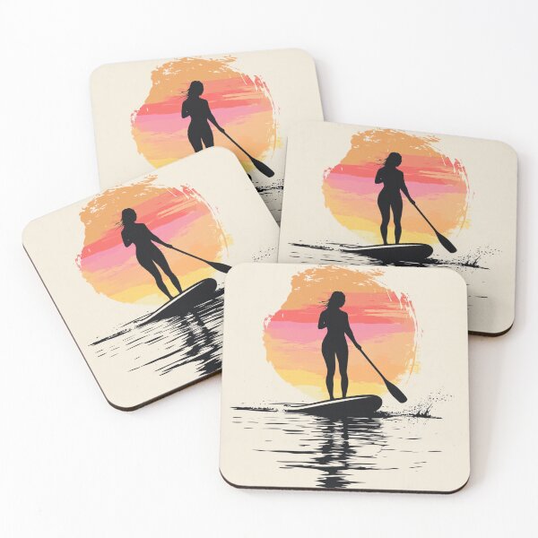 Item preview, Woman Paddleboarding Vector Silhouette  designed and sold by GrinGalore.