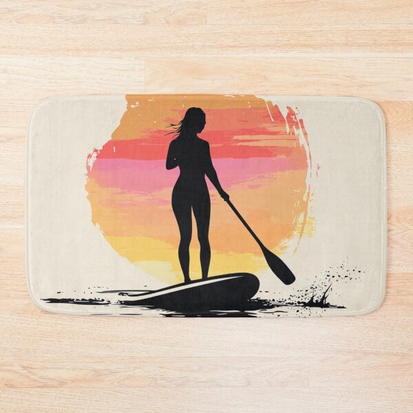 Item preview, Woman Paddleboarding Vector Silhouette  designed and sold by GrinGalore.