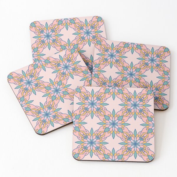 Item preview,  Intricate Geometric Mandala Seamless Pattern in Pastel Colors designed and sold by AyleenBown.