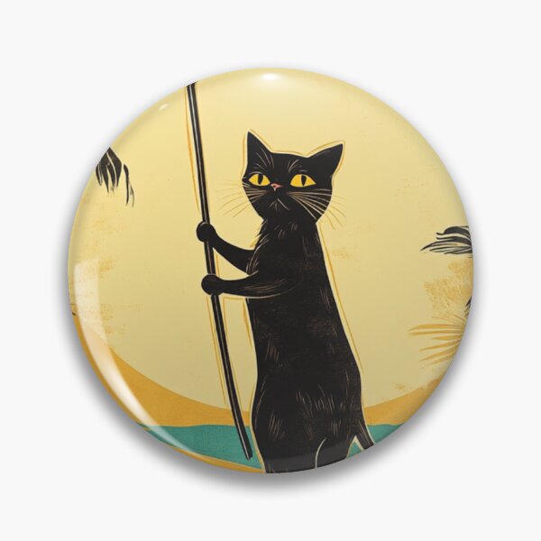 Item preview, Black Cat On Paddle Board designed and sold by GrinGalore.