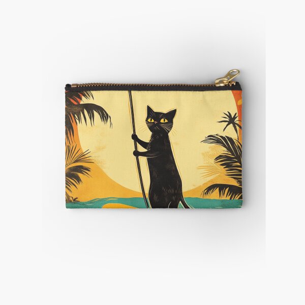 Item preview, Black Cat On Paddle Board designed and sold by GrinGalore.