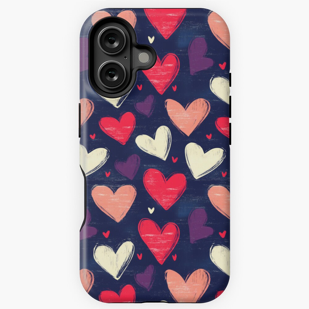 Elegant Pink and White Heart Pattern