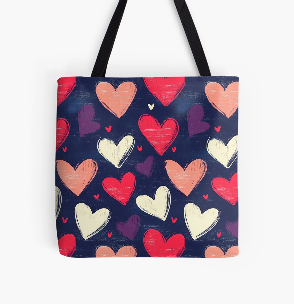 Elegant Pink and White Heart Pattern