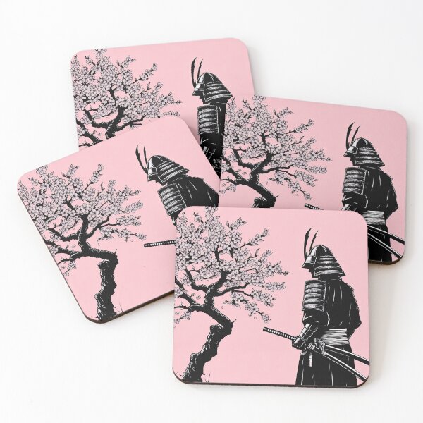Item preview, Manga Samurai and Sakura Trees Pop Art Style designed and sold by artofuniverse.