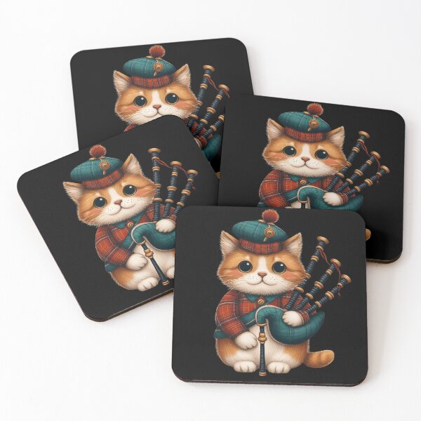 Item preview, Scottish Cat with Bagpipes designed and sold by Azrora.