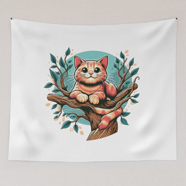 Item preview, Cat on a Tree designed and sold by Azrora.