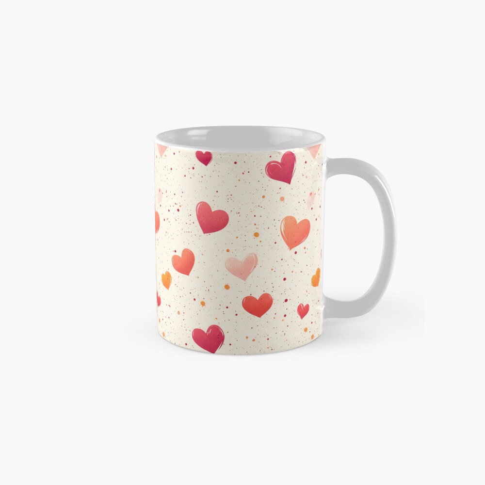 Warm Orange-Red Hearts