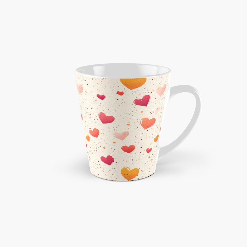 Warm and Vibrant Orange-Red Hearts