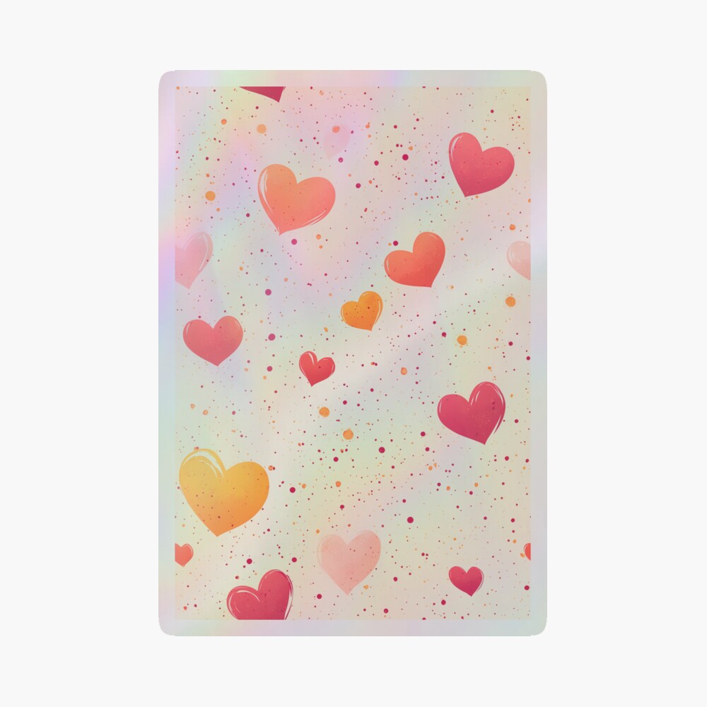 Warm Orange-Red Hearts