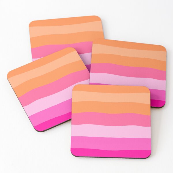 Item preview, Pink and Orange Wavy Stripes designed and sold by OneThreeSix.