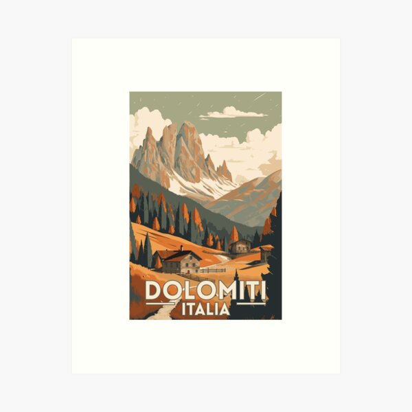 Artikel-Vorschau von Die Dolomiten Italien Retro Vintage Reise, designt und verkauft von JackCurtis1991.