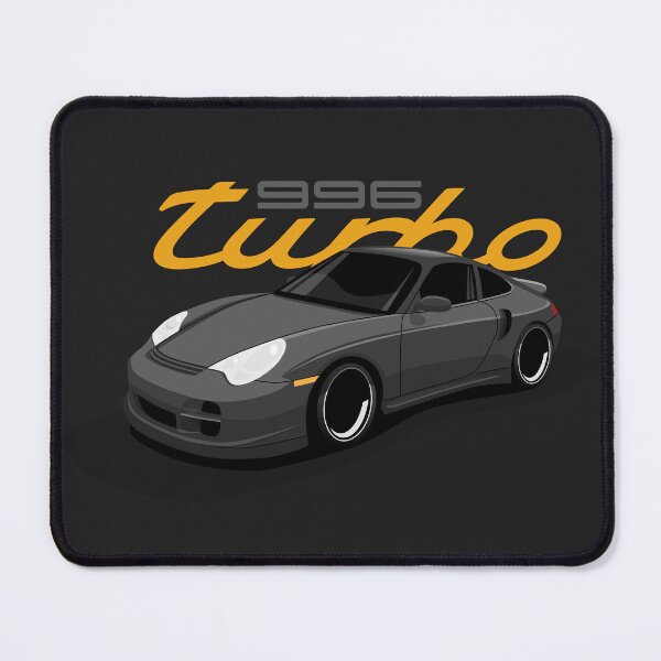 Aperçu de l'œuvre Illustration de la Porsche 996 911 turbo noire de 2004 créée et vendue par blackdogshop.