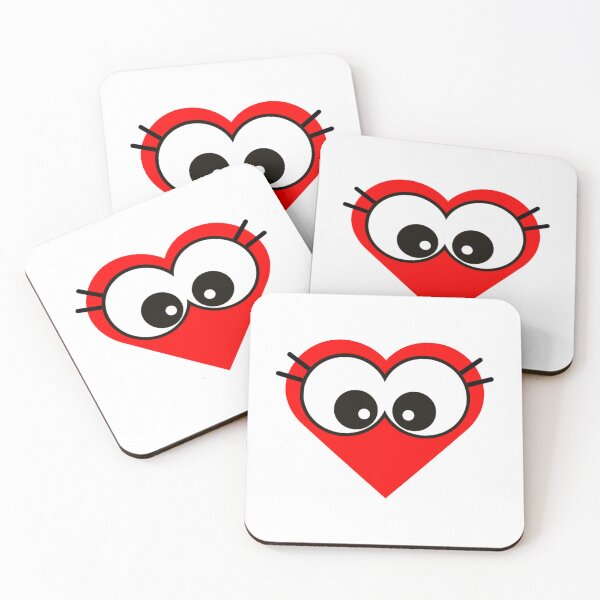 Item preview,  Joyful Red Cartoon Heart with Adorable Big Eyes designed and sold by larissa-myrie.