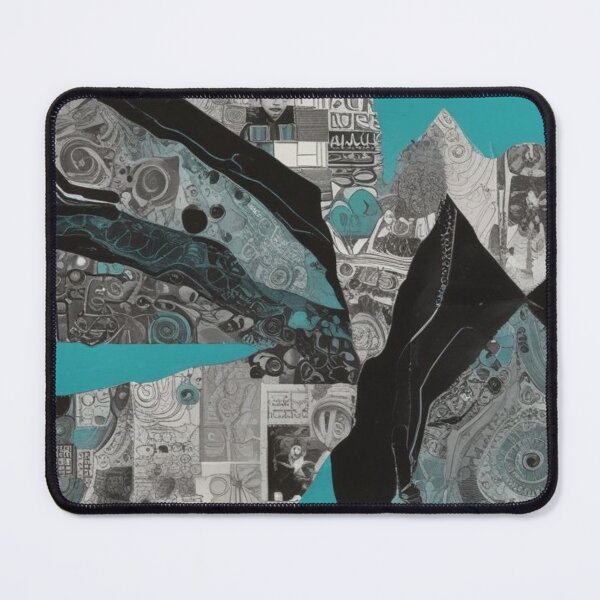 Item preview, Turquoise and black collage designed and sold by GasconyPassion.