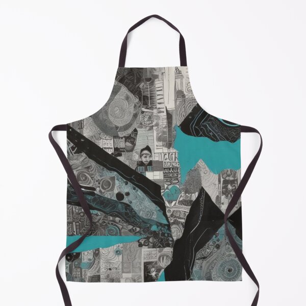 Item preview, Turquoise and black collage designed and sold by GasconyPassion.
