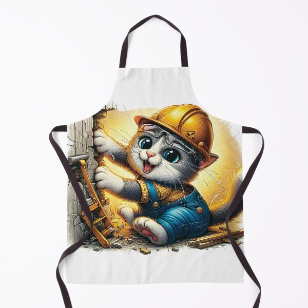 Item preview, Cat is a scratcher blue collar worker designed and sold by HappyHavenStu.