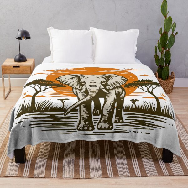 Item preview, Vintage Sunset Elephant African Animal Lover designed and sold by Artepilo.
