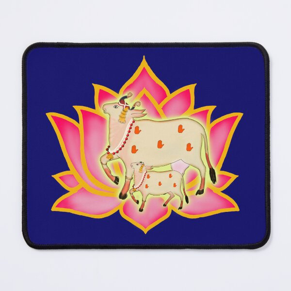 Item preview, Pichwai Art/Painting - Cow and Calf/Mother and Child/ House Warming/Indian Marriage/Wedding  designed and sold by ShreecreatE.