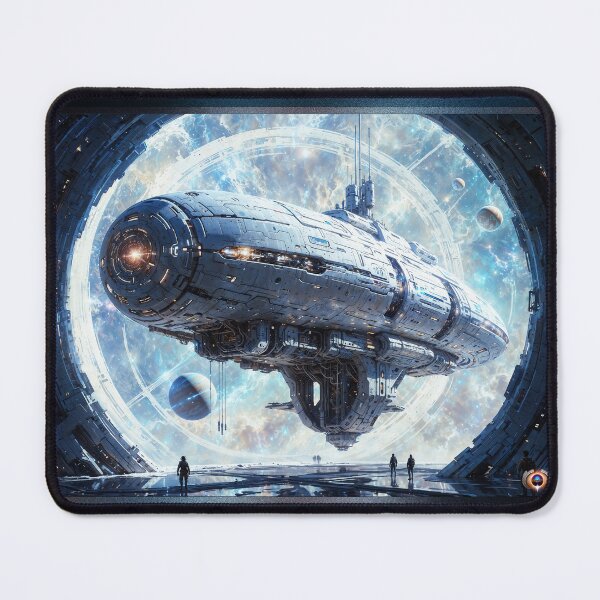 Item preview, The Futuristic Beltian Spaceship Preparing For Departure Breathtaking AI Concept Art by Xzendor7 designed and sold by Xzendor7 Digital Art Creations.