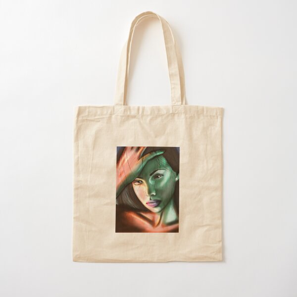 Digital Art Neon Lights Cotton Tote Bag