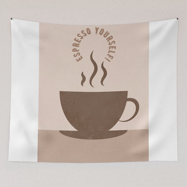 Item preview, Esspresso Yourself! Earthly color-toned cup of coffee silhouette designed and sold by Jacobs-Media.